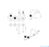 Oltens Hamnes bateria wannowo-prysznicowa 4-otworowa kompletna czarny mat 34202300